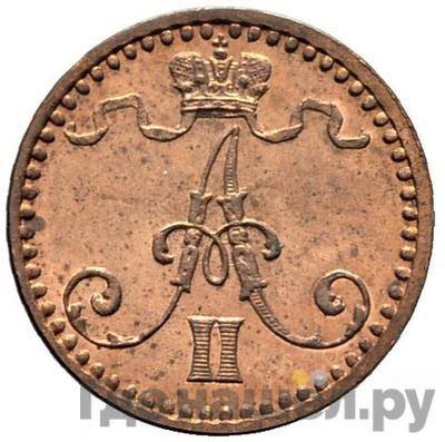 Реверс 1 пенни 1865 года Для Финляндии