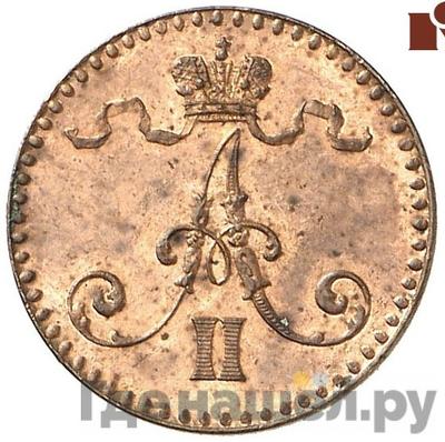 Реверс 1 пенни 1864 года Для Финляндии