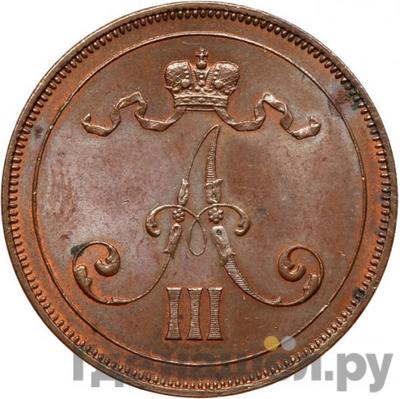 Реверс 10 пенни 1889 года Для Финляндии