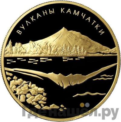 Аверс 1000 рублей 2008 года ММД Вулканы Камчатки