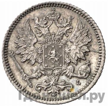 Реверс 25 пенни 1890 года L Для Финляндии