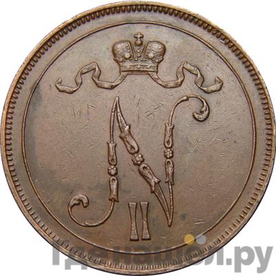 Реверс 10 пенни 1898 года Для Финляндии