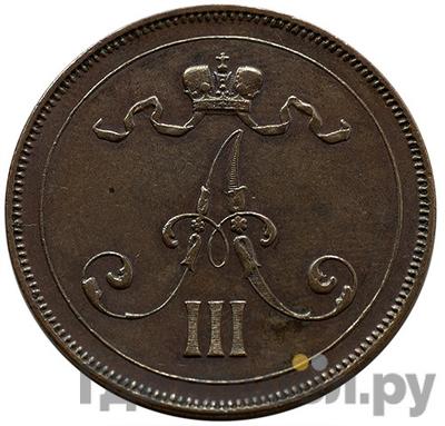 Реверс 10 пенни 1891 года Для Финляндии