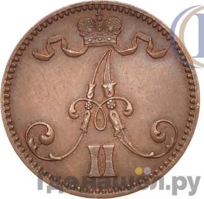 Реверс 5 пенни 1870 года Для Финляндии