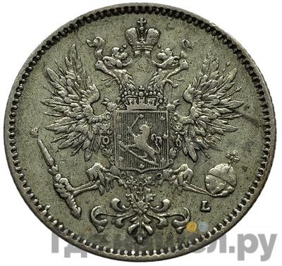 Реверс 50 пенни 1892 года L Для Финляндии