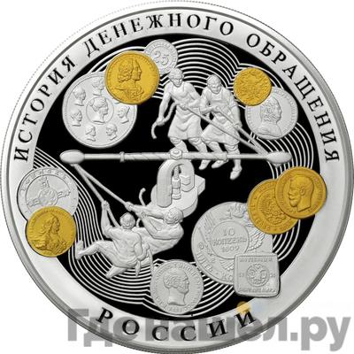 Аверс 100 рублей 2009 года ММД Серебро История денежного обращения России