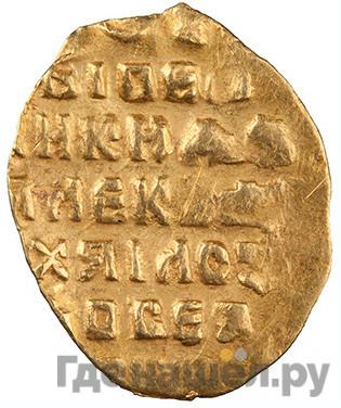 Аверс Жалованный золотой 1654 года Алексей Михайлович С указанием даты 1/4 угорского
