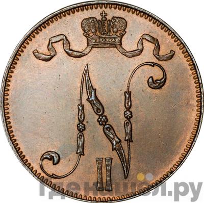 Реверс 5 пенни 1914 года Для Финляндии