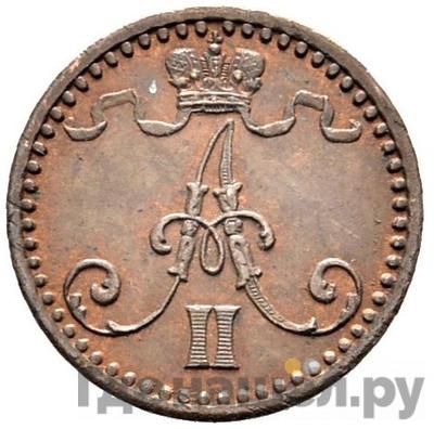 Реверс 1 пенни 1869 года Для Финляндии
