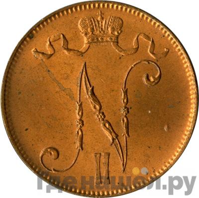 Аверс 5 пенни 1905 года Для Финляндии