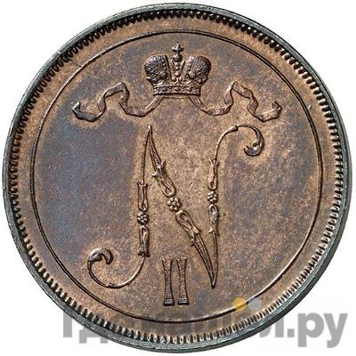 Реверс 10 пенни 1896 года Для Финляндии