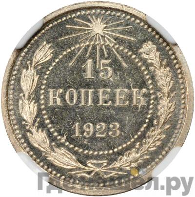 Аверс 15 копеек 1923 года РСФСР