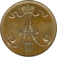 5 пенни 1888 года  Для Финляндии