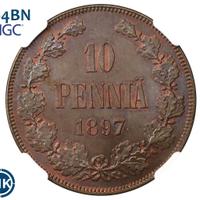 10 пенни 1897 года  Для Финляндии