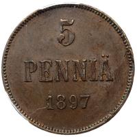 5 пенни 1897 года  Для Финляндии