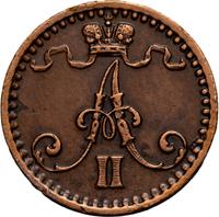1 пенни 1865 года  Для Финляндии