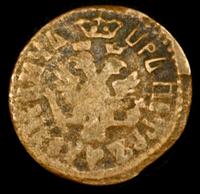 Полушка 1707 года