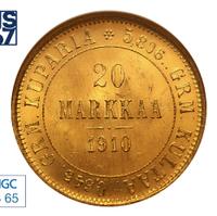 20 марок 1910 года L Для Финляндии