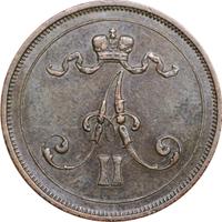 10 пенни 1876 года  Для Финляндии