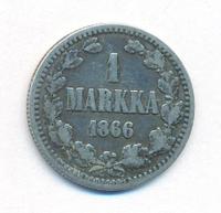 1 марка 1866 года S Для Финляндии