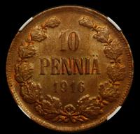 10 пенни 1916 года  Для Финляндии