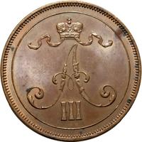 10 пенни 1889 года  Для Финляндии