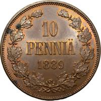 10 пенни 1889 года  Для Финляндии