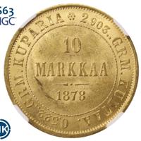 10 марок 1878 года S Для Финляндии