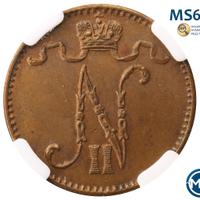 1 пенни 1908 года  Для Финляндии