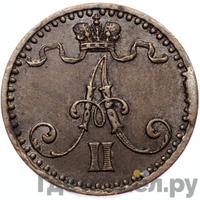 1 пенни 1865 года  Для Финляндии