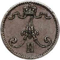 1 пенни 1875 года  Для Финляндии