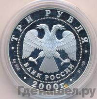 3 рубля 2000 года СПМД