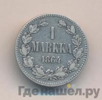 1 марка 1864 года S Для Финляндии