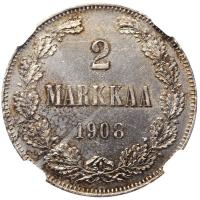 2 марки 1908 года L Для Финляндии