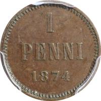 1 пенни 1874 года  Для Финляндии