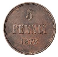 5 пенни 1872 года  Для Финляндии