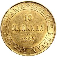 10 марок 1882 года S Для Финляндии