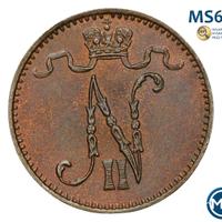 1 пенни 1909 года  Для Финляндии