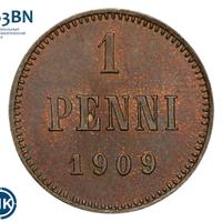 1 пенни 1909 года  Для Финляндии