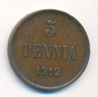 5 пенни 1912 года  Для Финляндии