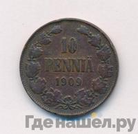10 пенни 1909 года  Для Финляндии