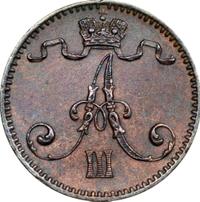 1 пенни 1893 года  Для Финляндии