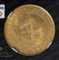 10 марок 1882 года S Для Финляндии