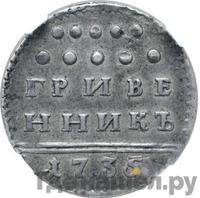 Гривенник 1735 года