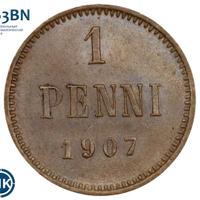 1 пенни 1907 года  Для Финляндии