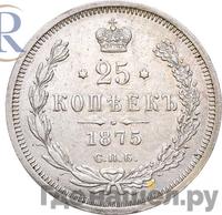 25 копеек 1875 года СПБ НI