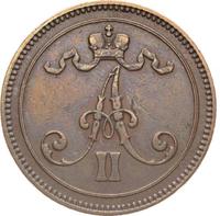 10 пенни 1866 года  Для Финляндии