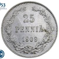 25 пенни 1909 года L Для Финляндии