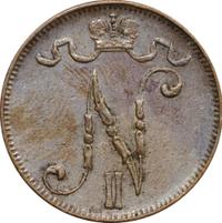5 пенни 1907 года  Для Финляндии