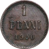 1 пенни 1900 года  Для Финляндии